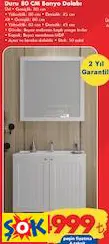 DURU 80 CM BANYO DOLABI